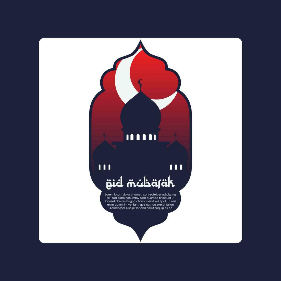 vector de logotipo de eid mubarak