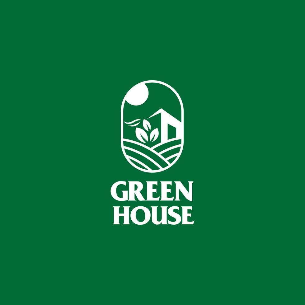 green house logo vector