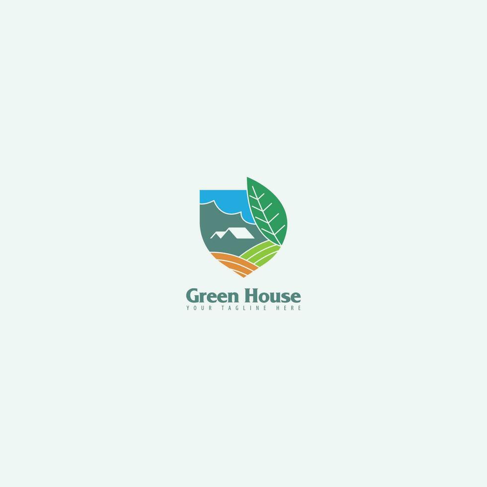 green house logo vector