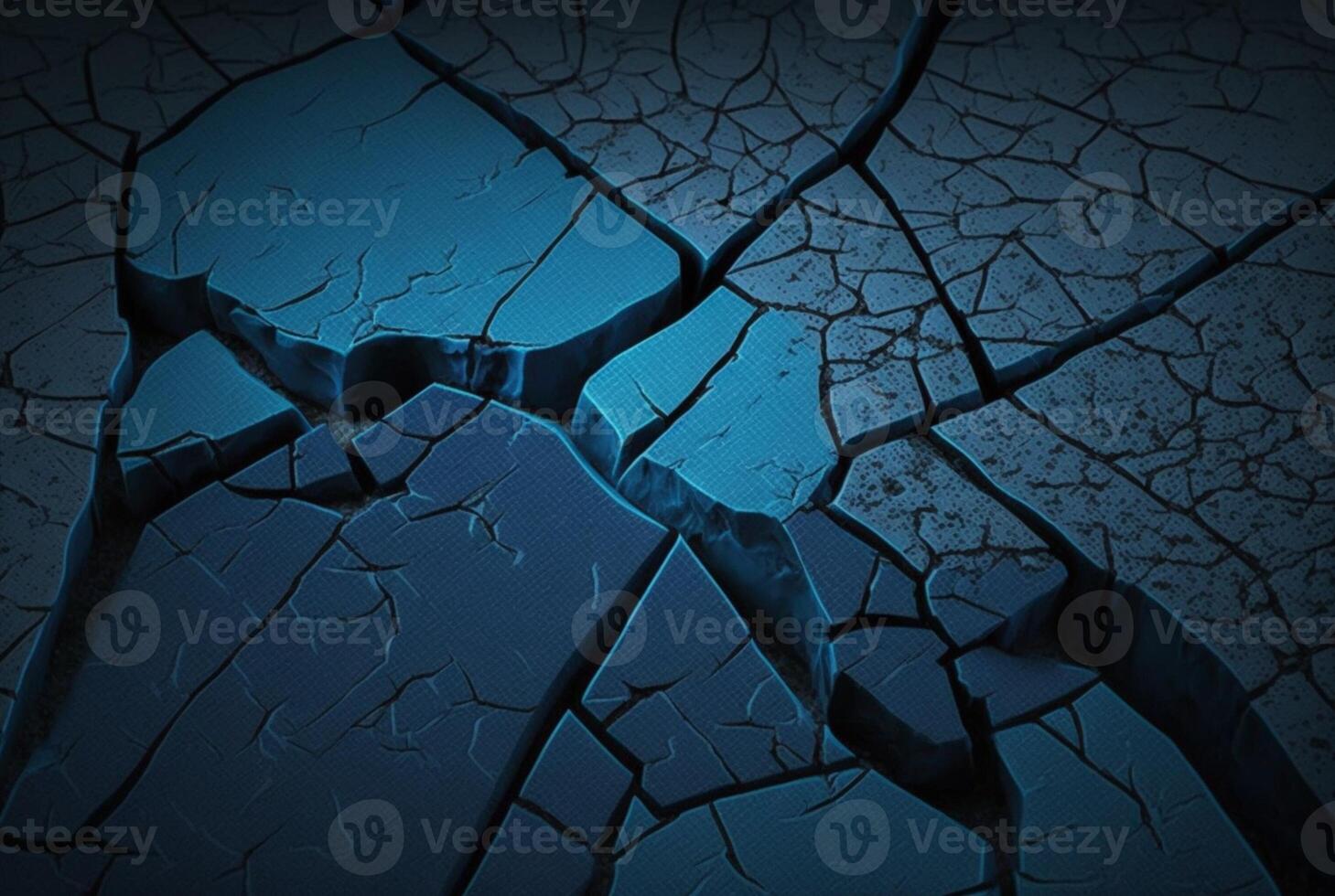 cracked dark blue cement texture background. photo