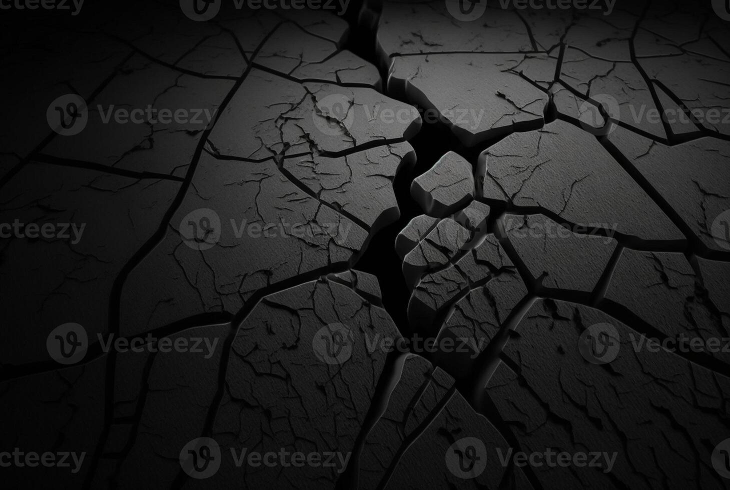 black cracked cement texture background. photo