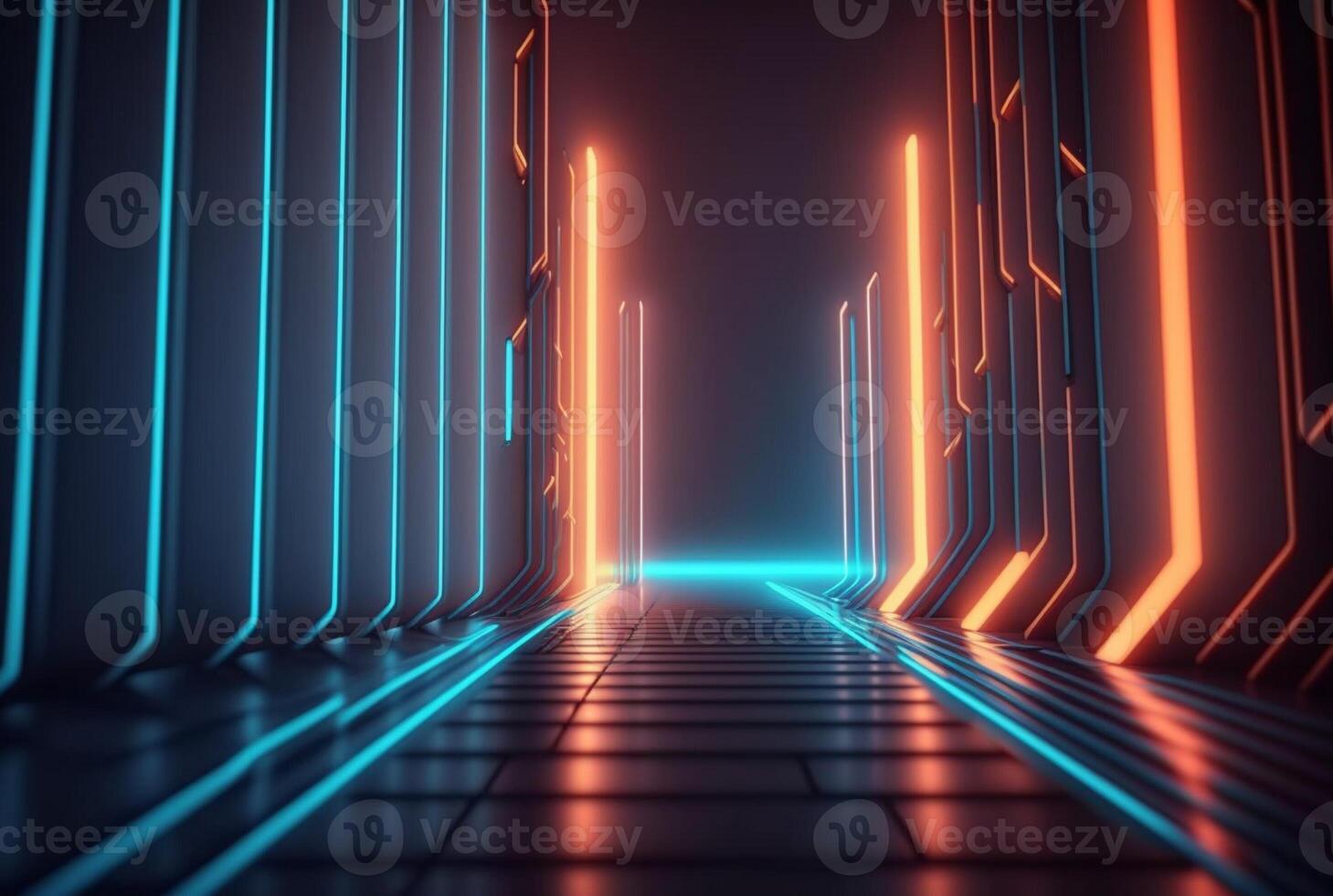 realistic background with neon light. photo