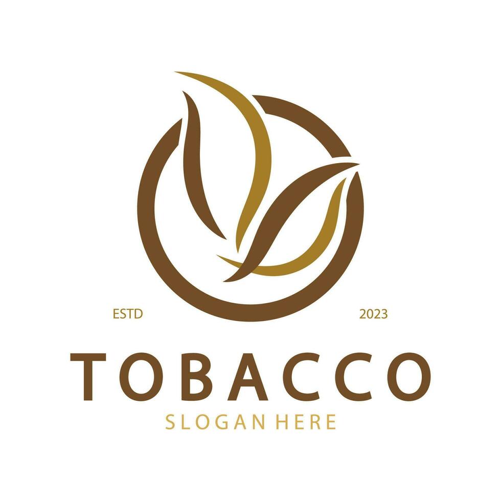 tobacco leaf logo,tobacco field and tobacco cigarette logo template design vector