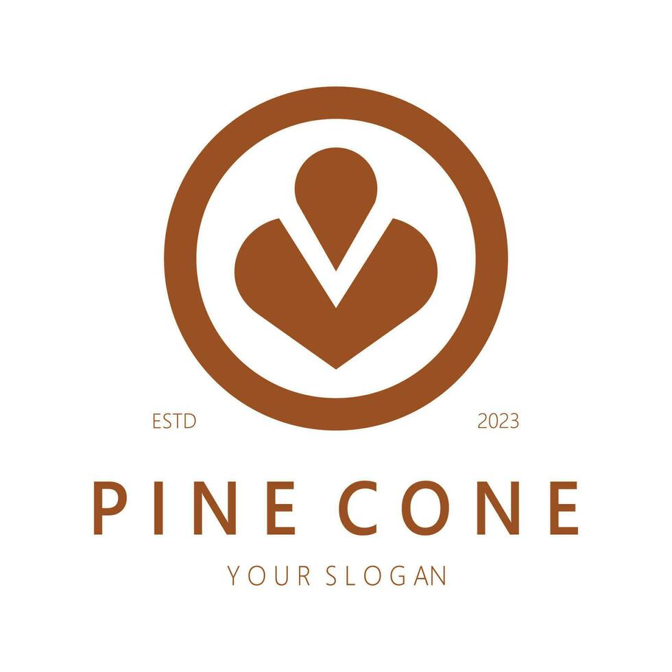 abstract simple pinecone logo design,for business,badge,emblem,pine plantation,pine wood industry,yoga,spa,vector vector