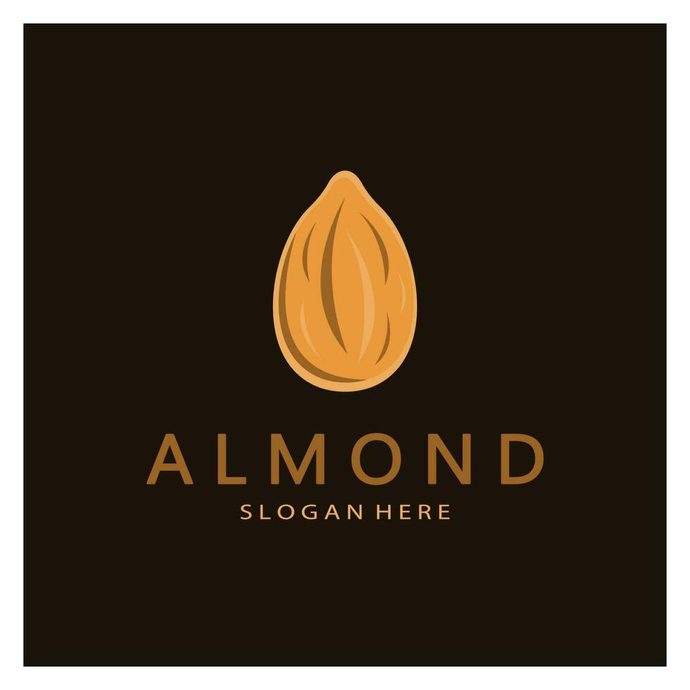 simple almond logo,for business,badge,trademark,almond oil,almond farm,almond shop,vector vector