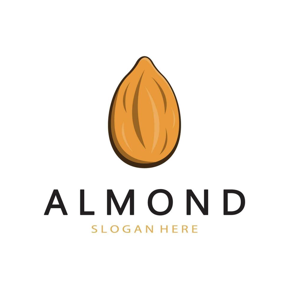 simple almond logo,for business,badge,trademark,almond oil,almond farm,almond shop,vector vector