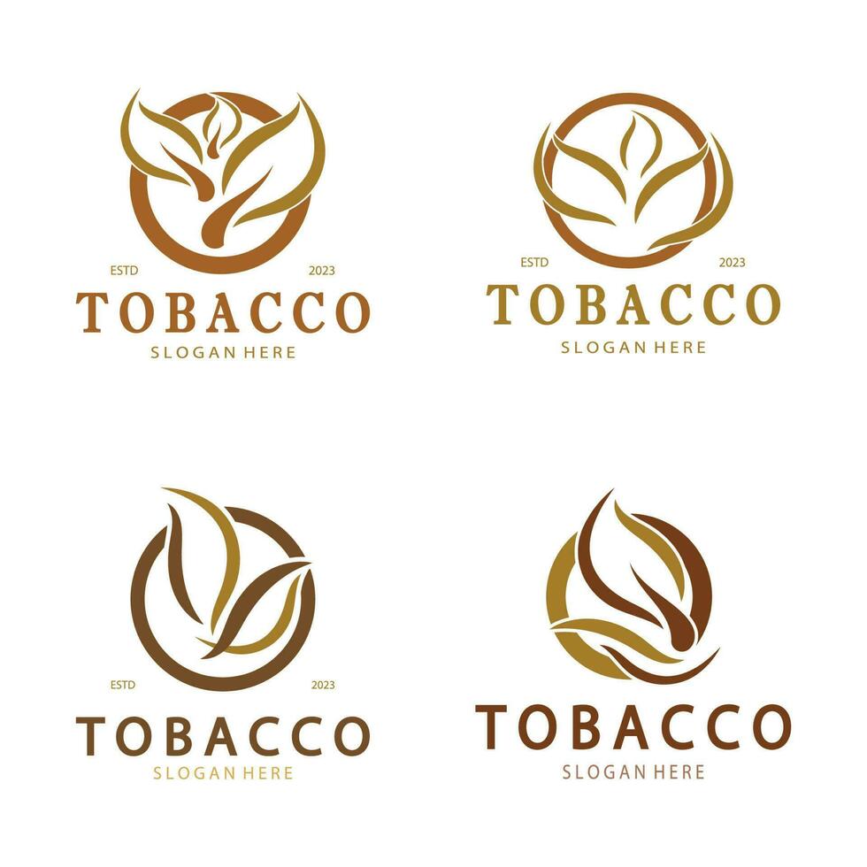 tobacco leaf logo,tobacco field and tobacco cigarette logo template design vector