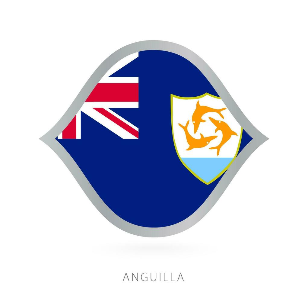 Anguilla national team flag in style for international basketball competitions. vector