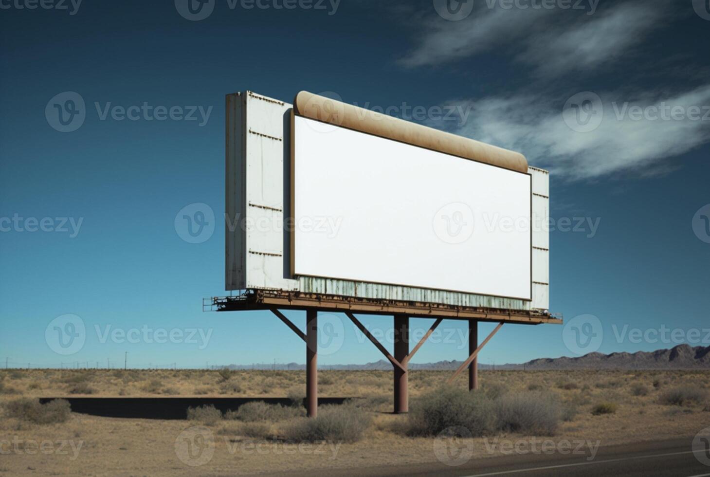 Outdoor billboard mockup, outdoor outdoor advertising poster. photo