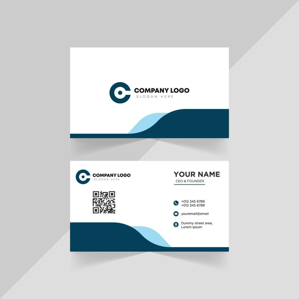 Professional Business Card in Red and Black Color Scheme vector