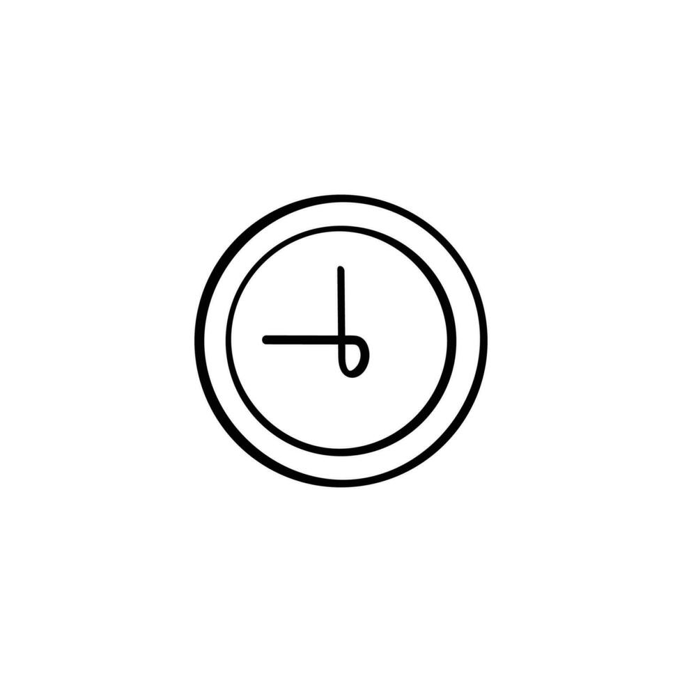 Clock Line Style Icon Design vector