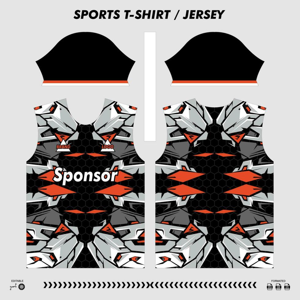 vector camiseta deporte diseño, sublimación jersey