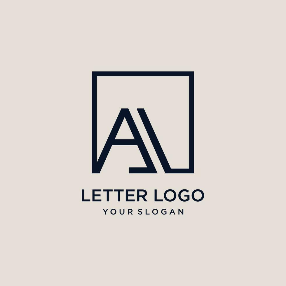 Letter logo design with simple and modern vector