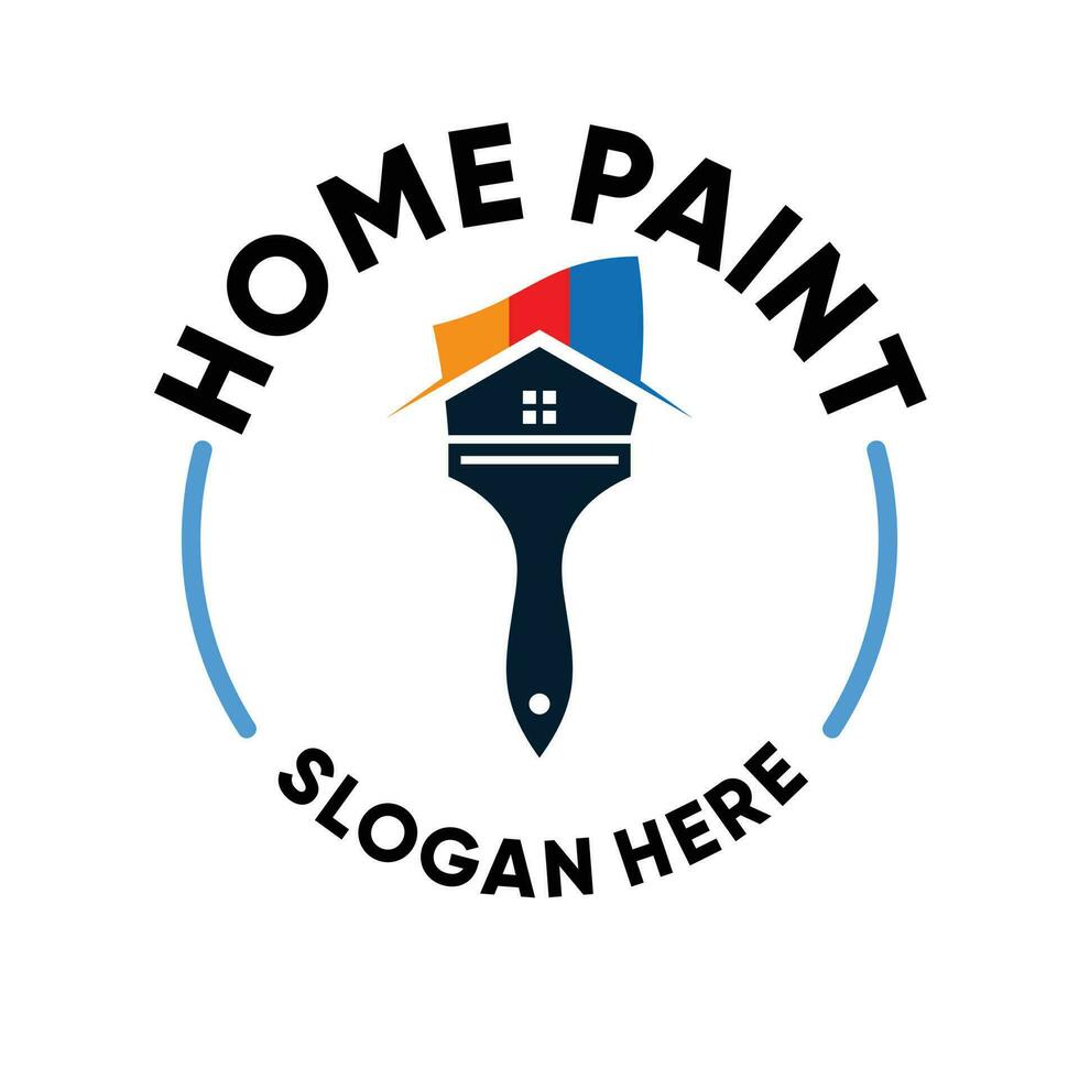 home Paint logo with modern style premium and editable vector