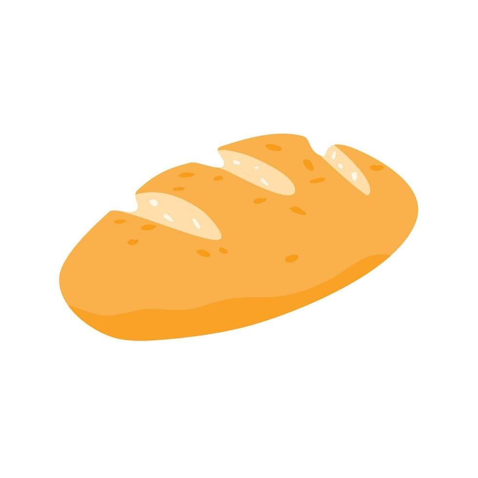 crunchy bread with grains vector