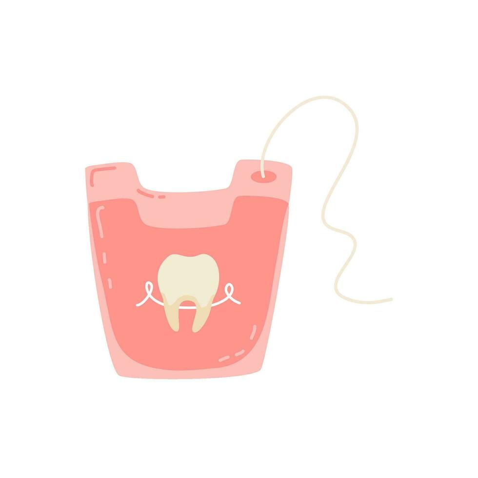 hygiene dental floss vector