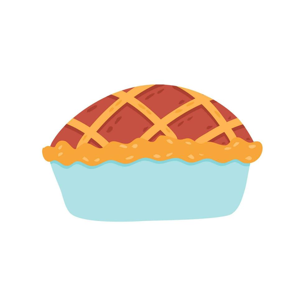 homemade fruit pie vector