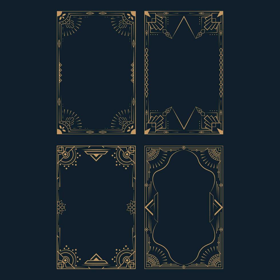Vintage Art Deco Frames Object 23820039 Vector Art at Vecteezy