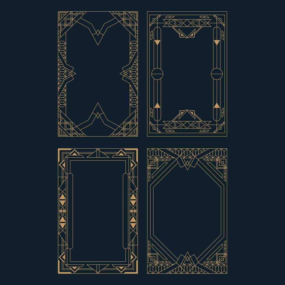 Vintage Art Deco Frames Object 23820049 Vector Art at Vecteezy