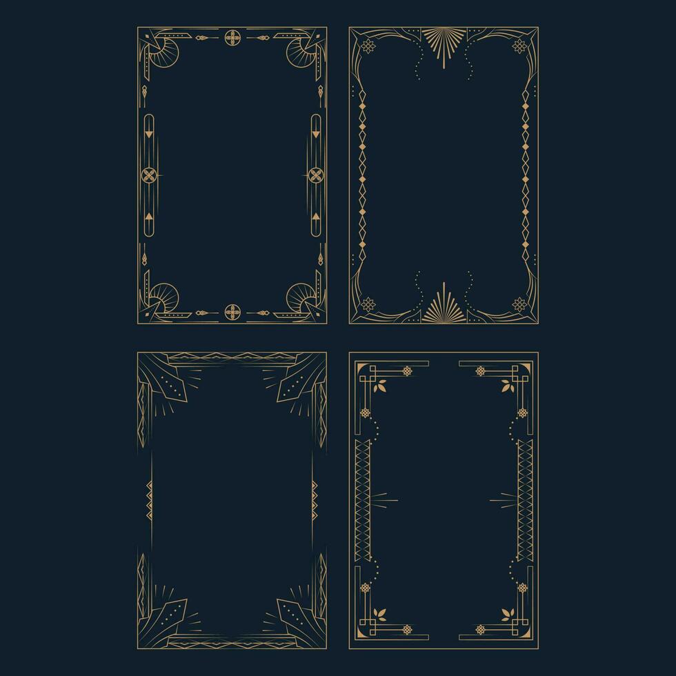 Vintage Art Deco Frames Object vector