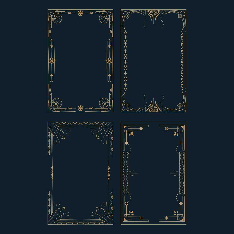 Vintage Art Deco Frames Object vector