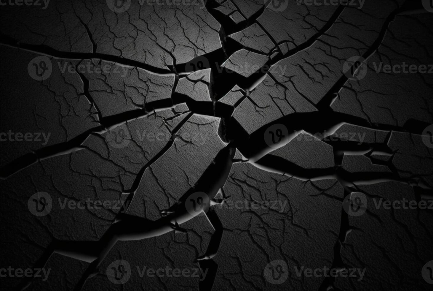 black cracked cement texture background. photo