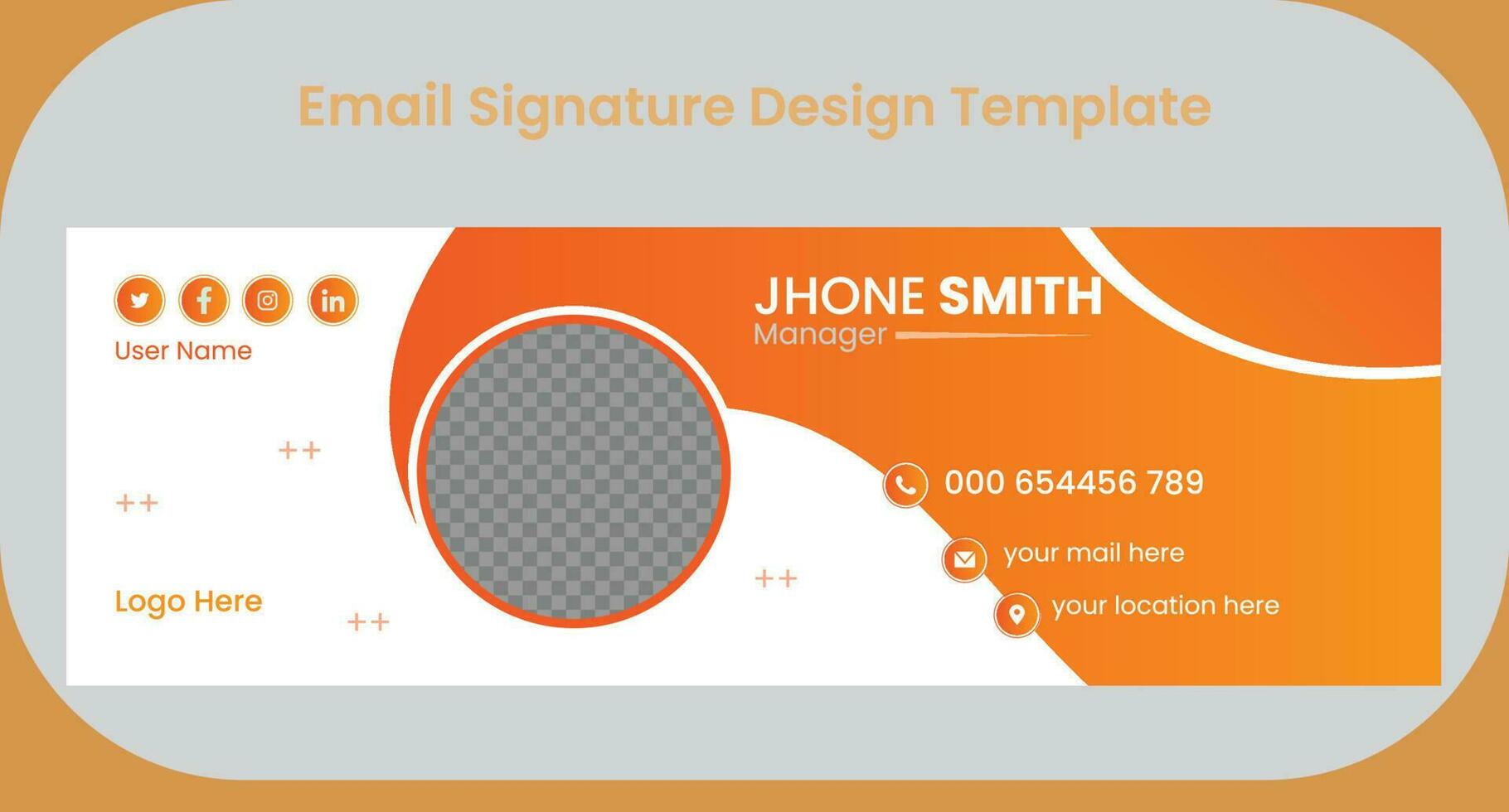 E-mail Signature Design. vector