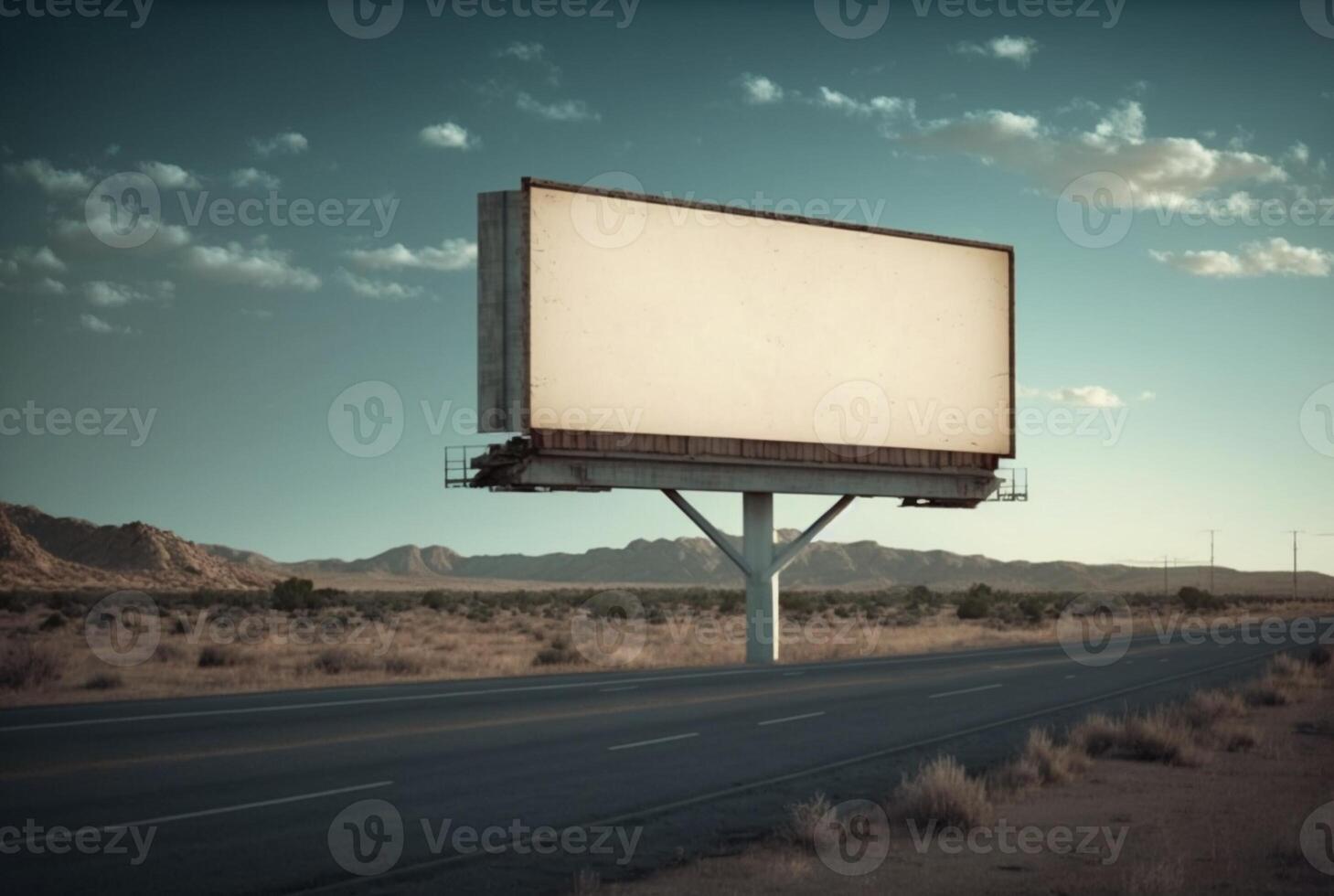 Outdoor billboard mockup, outdoor outdoor advertising poster. photo