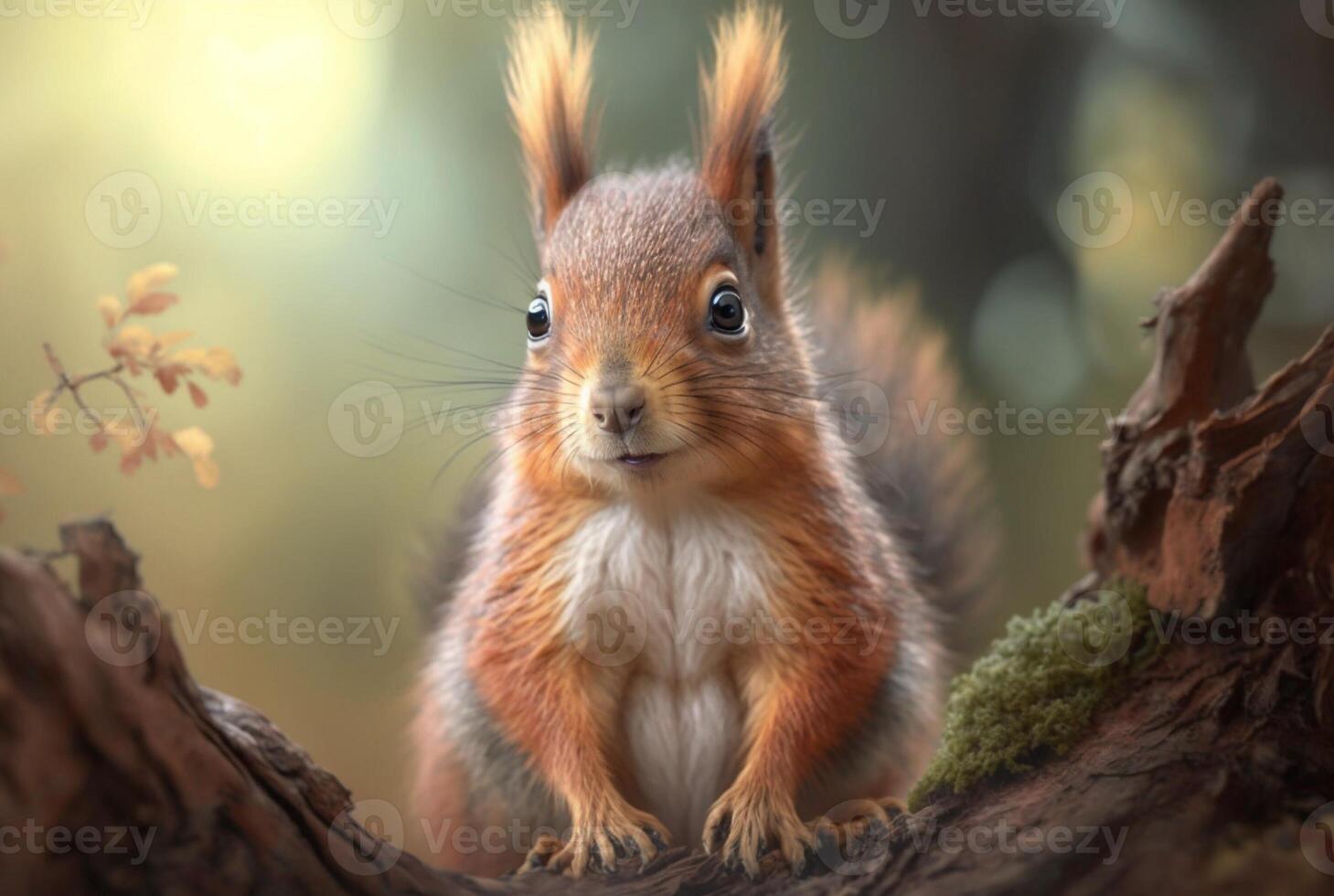 close up of a squirrel in nature. photo