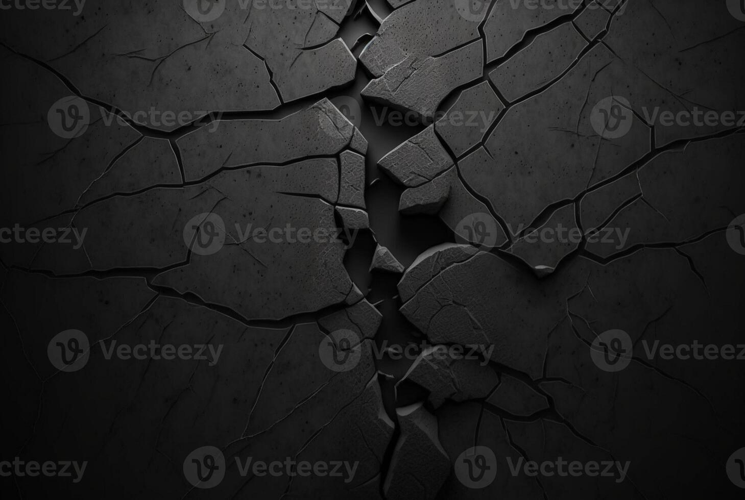 black cracked cement texture background. photo