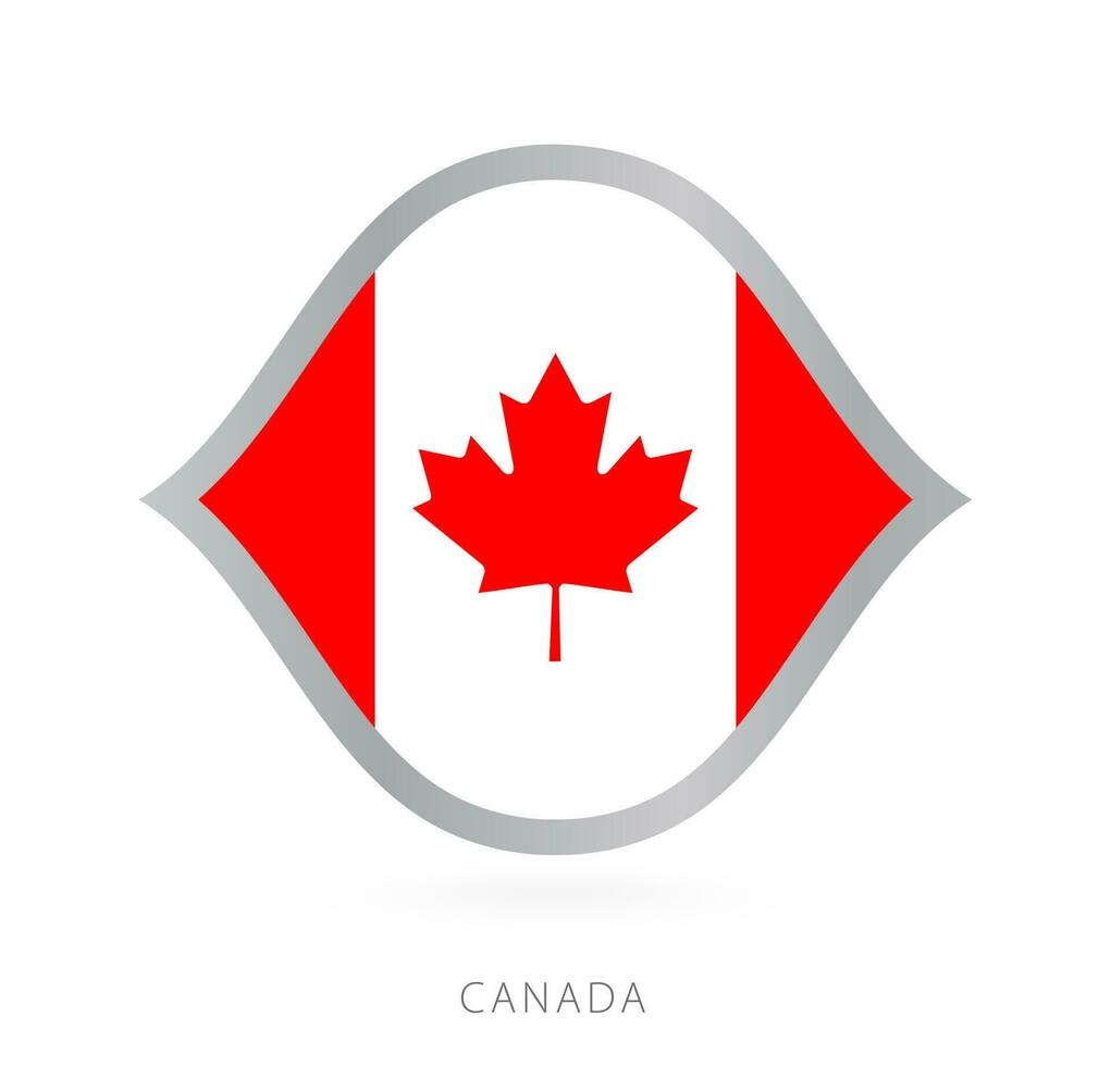 Canada national team flag in style for international basketball competitions. vector