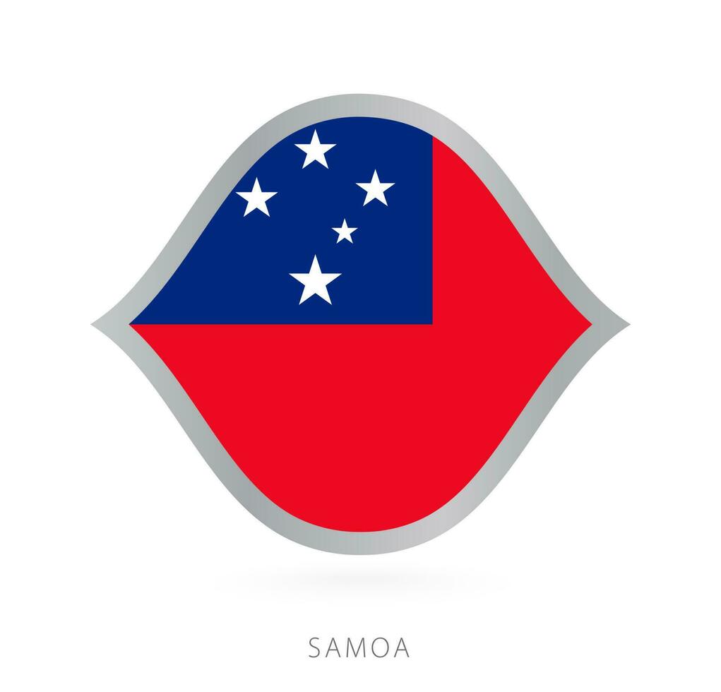 Samoa national team flag in style for international basketball competitions. vector