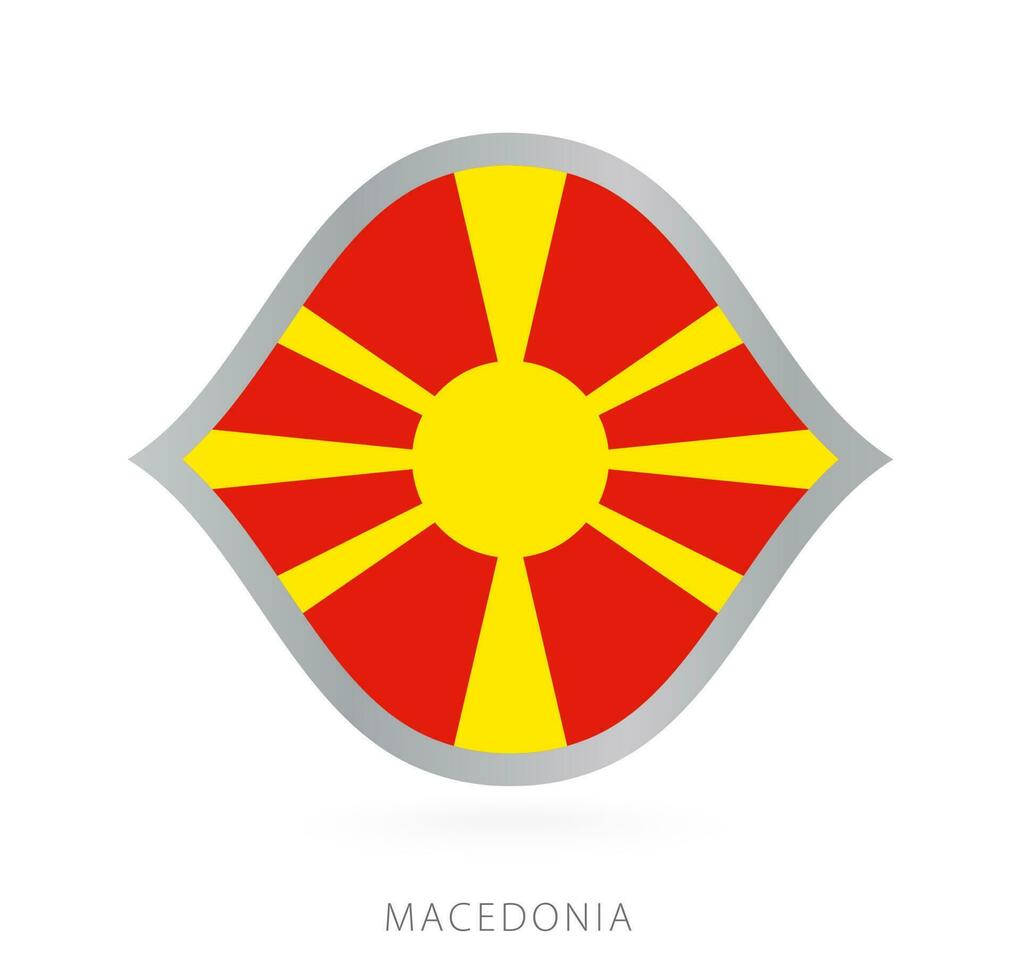 macedonia nacional equipo bandera en estilo para internacional baloncesto competiciones vector