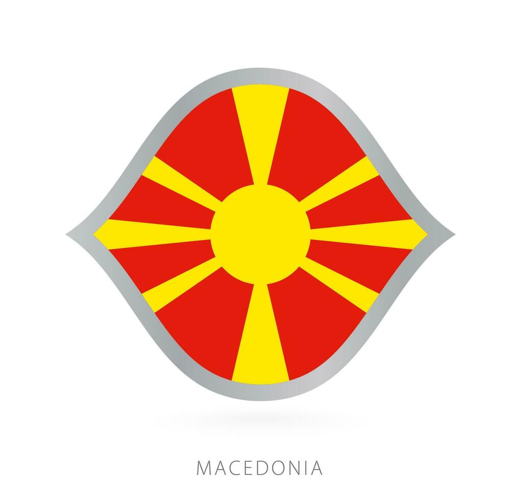 Macedonia national team flag in style for international basketball competitions. vector