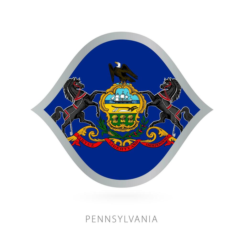 Pennsylvania national team flag in style for international basketball competitions. vector