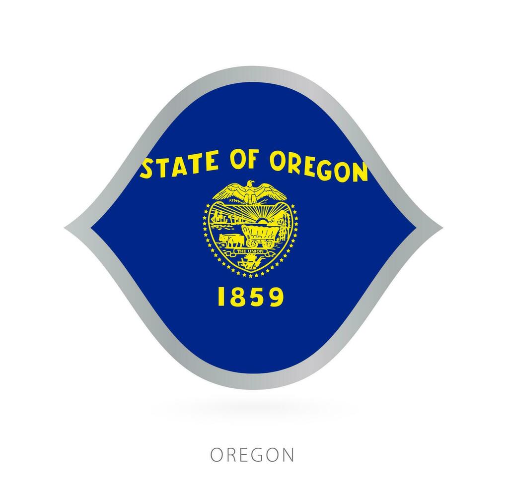 Oregon national team flag in style for international basketball competitions. vector