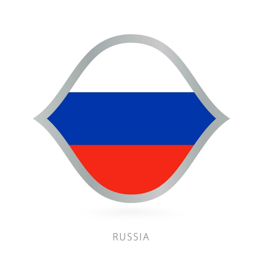 Rusia nacional equipo bandera en estilo para internacional baloncesto competiciones vector