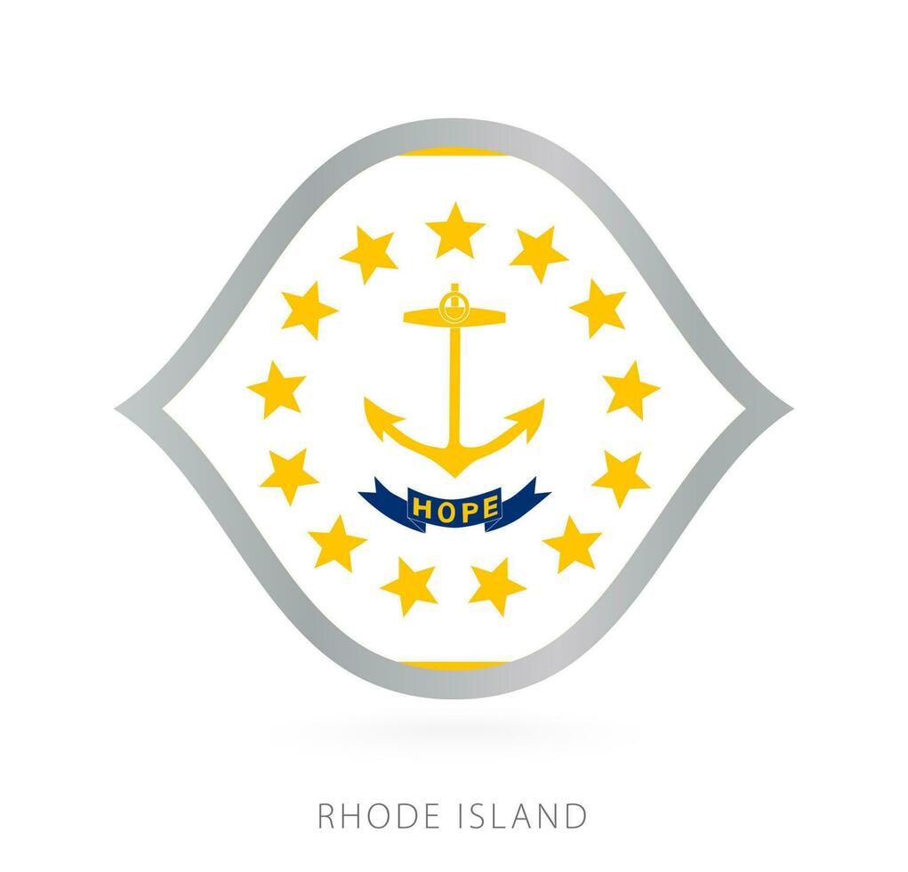 Rhode isla nacional equipo bandera en estilo para internacional baloncesto competiciones vector