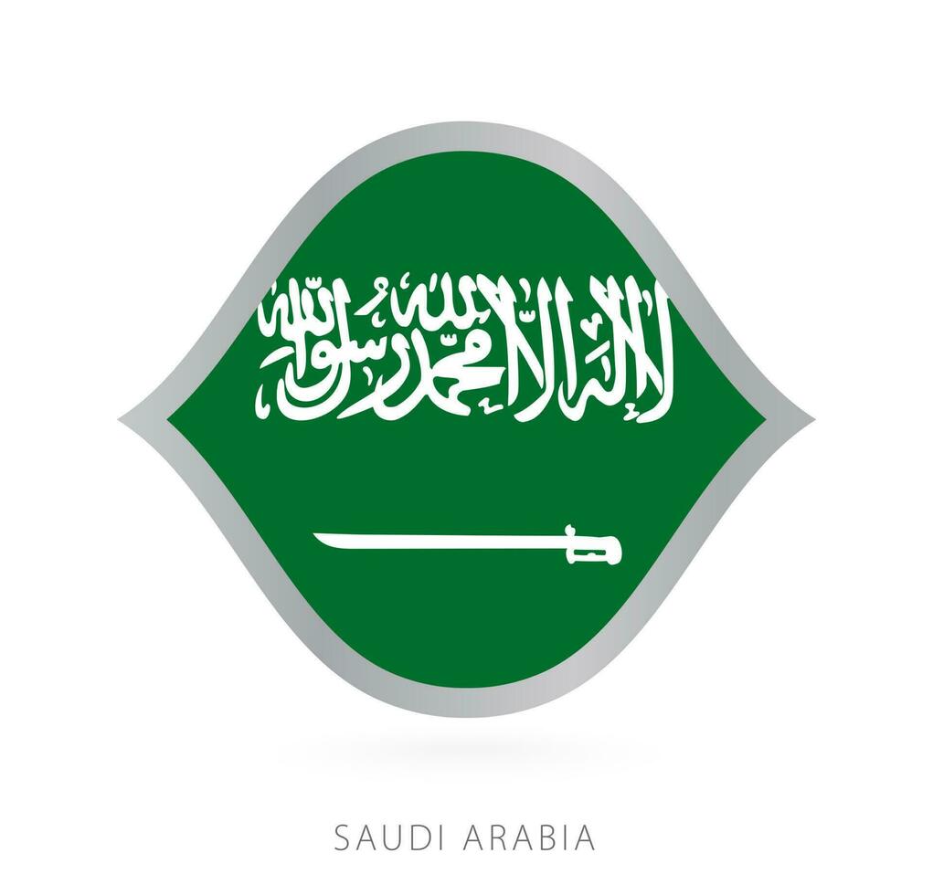 Saudi Arabia national team flag in style for international basketball competitions. vector