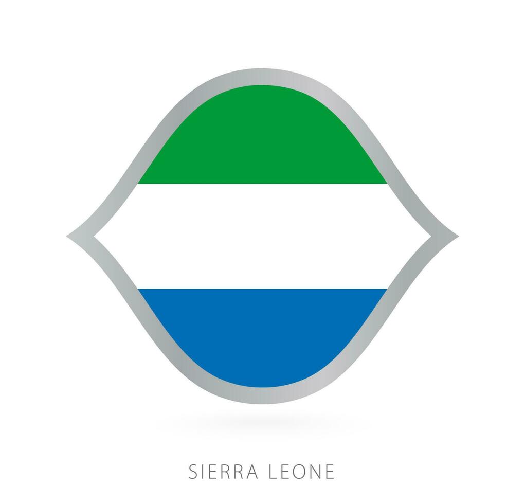 Sierra Leone national team flag in style for international basketball competitions. vector