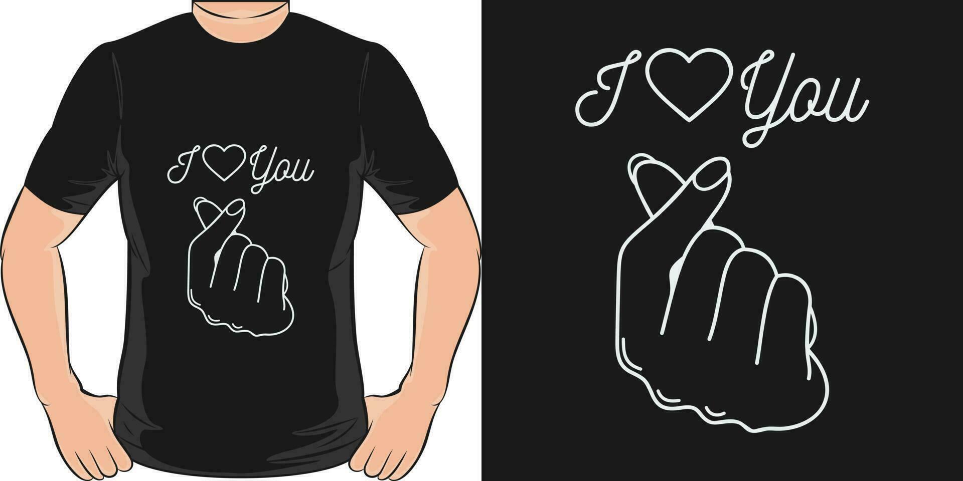 I Love You, Love Quote T-Shirt Design. vector