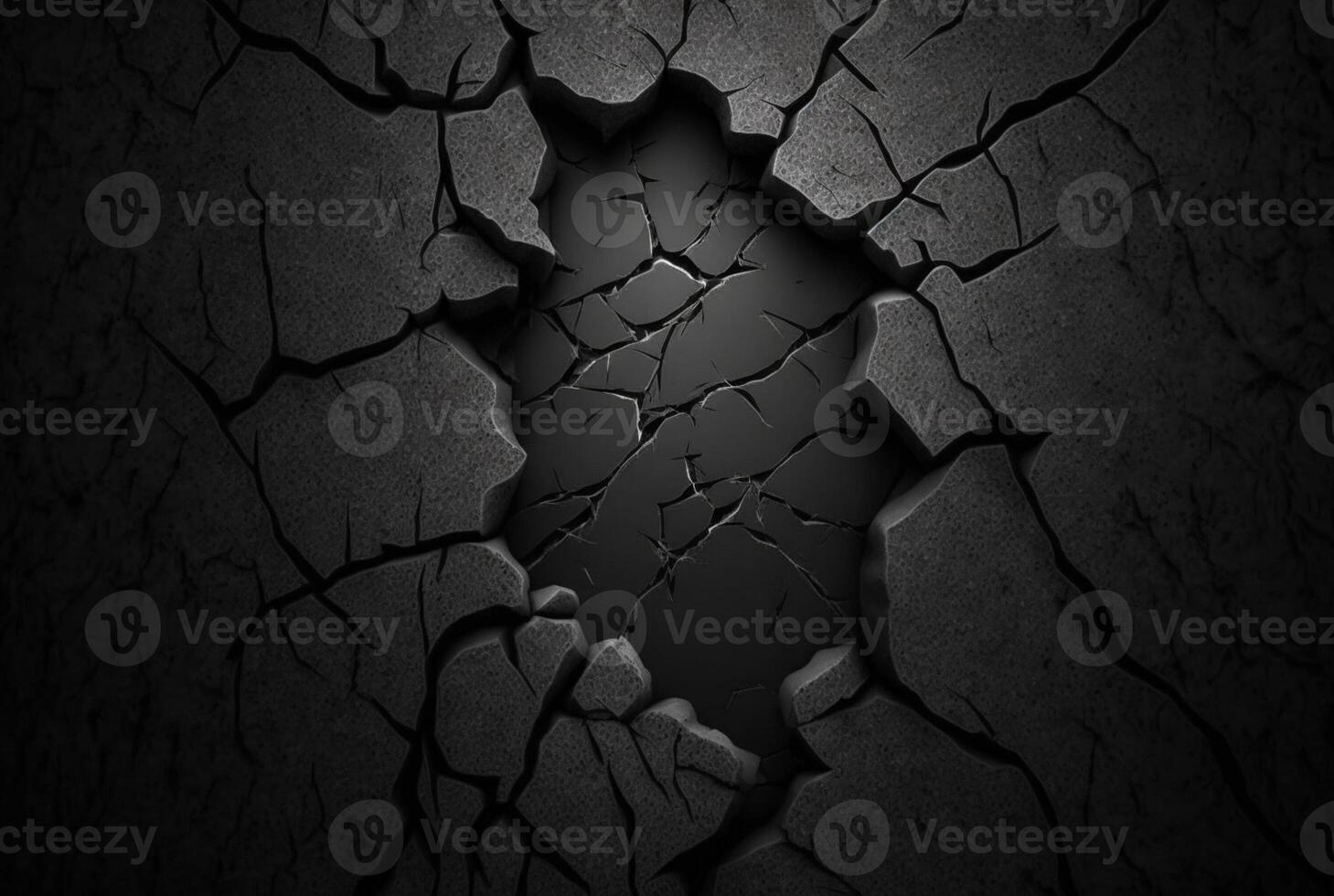 black cracked cement texture background. photo