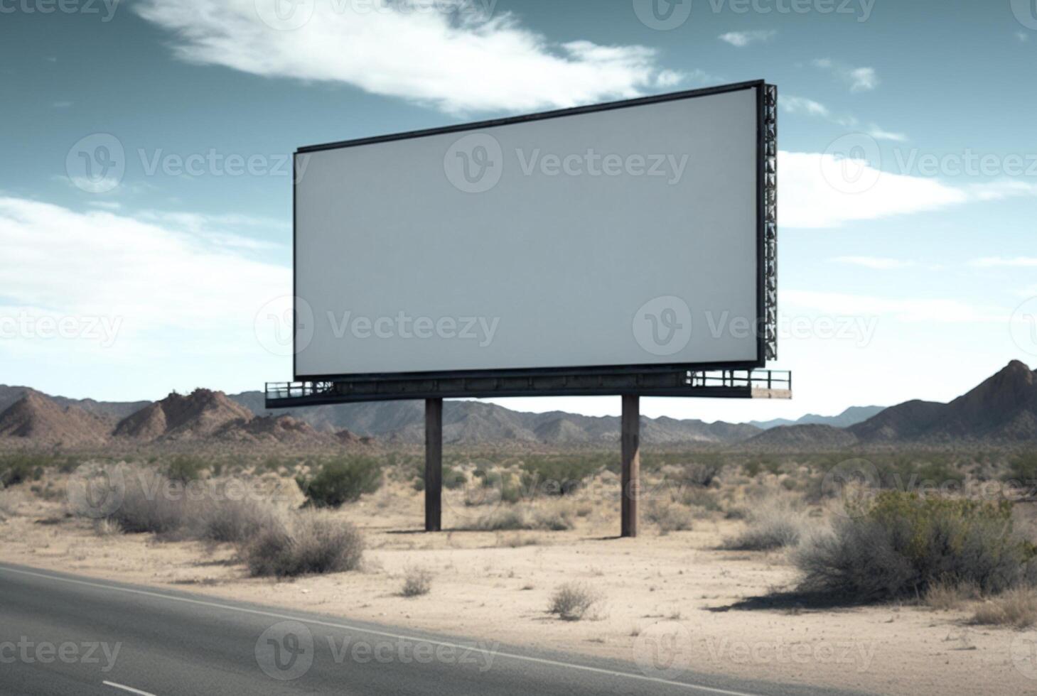 Outdoor billboard mockup, outdoor outdoor advertising poster. photo
