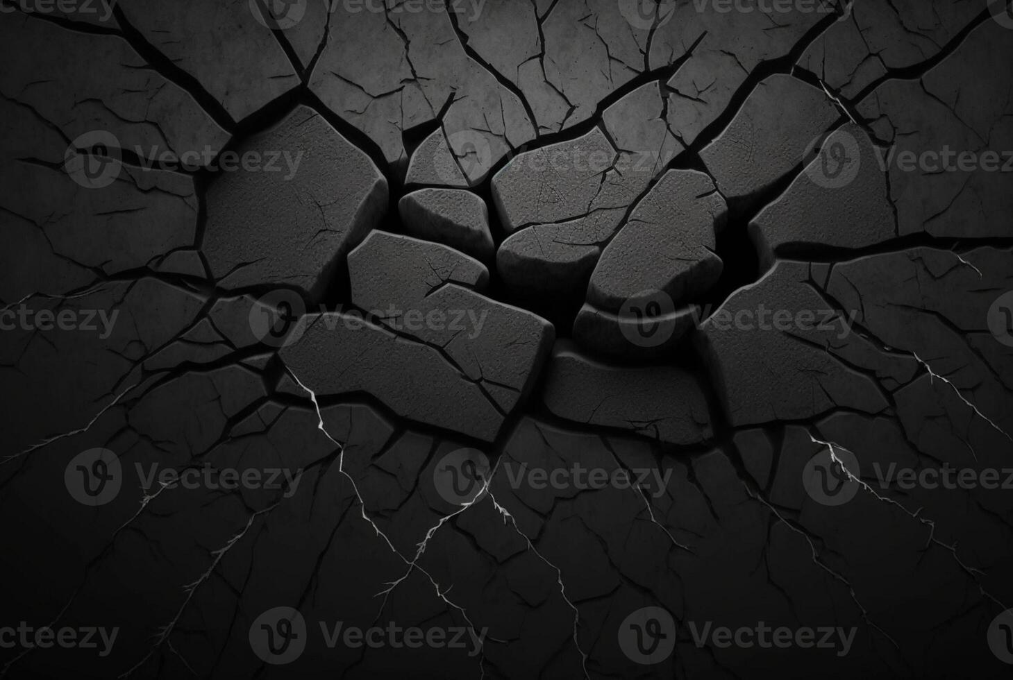 black cracked cement texture background. photo