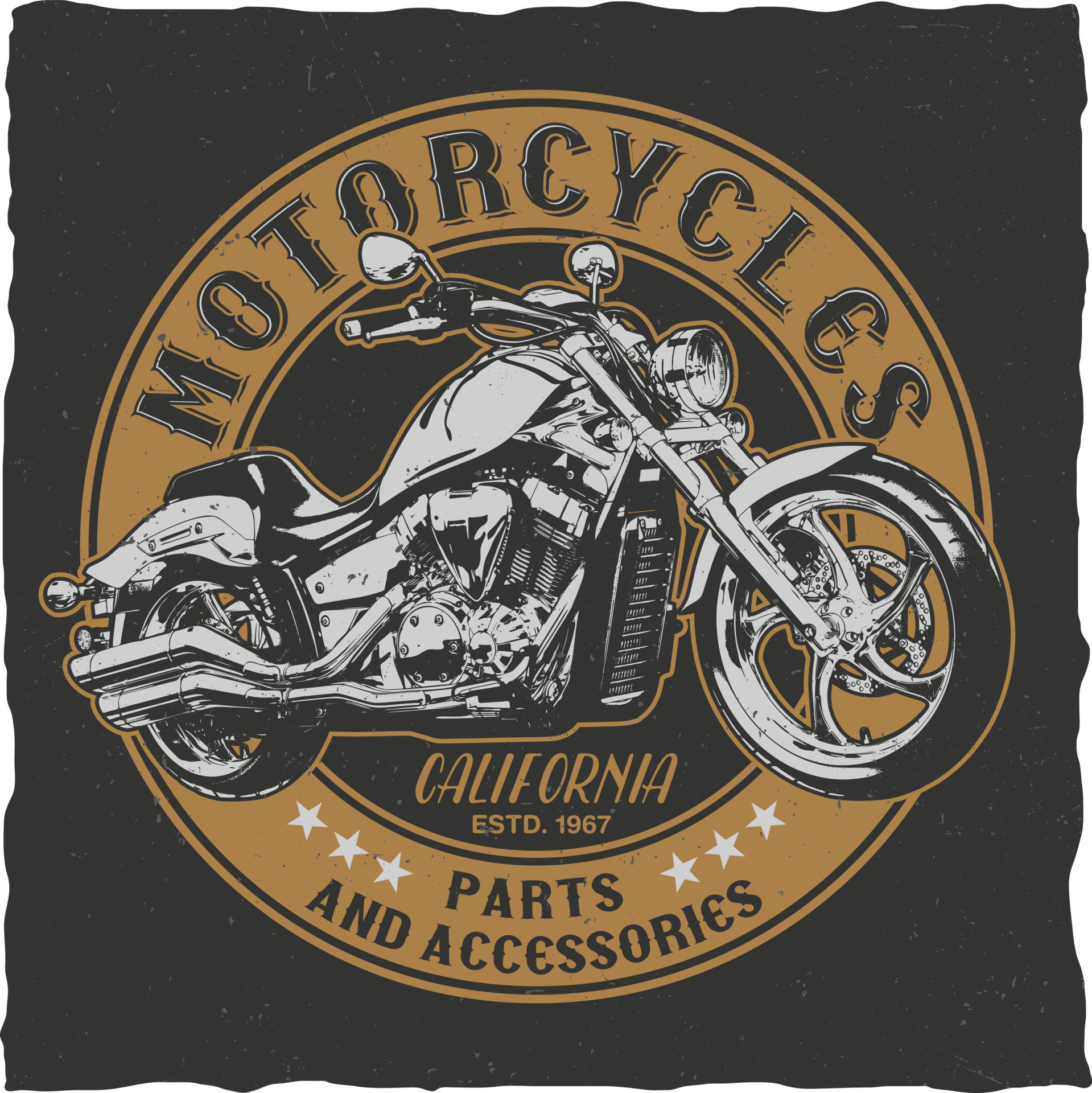 Motorcycles part and accessories, vector icon for speedway motors sport. Motorcycle racing and