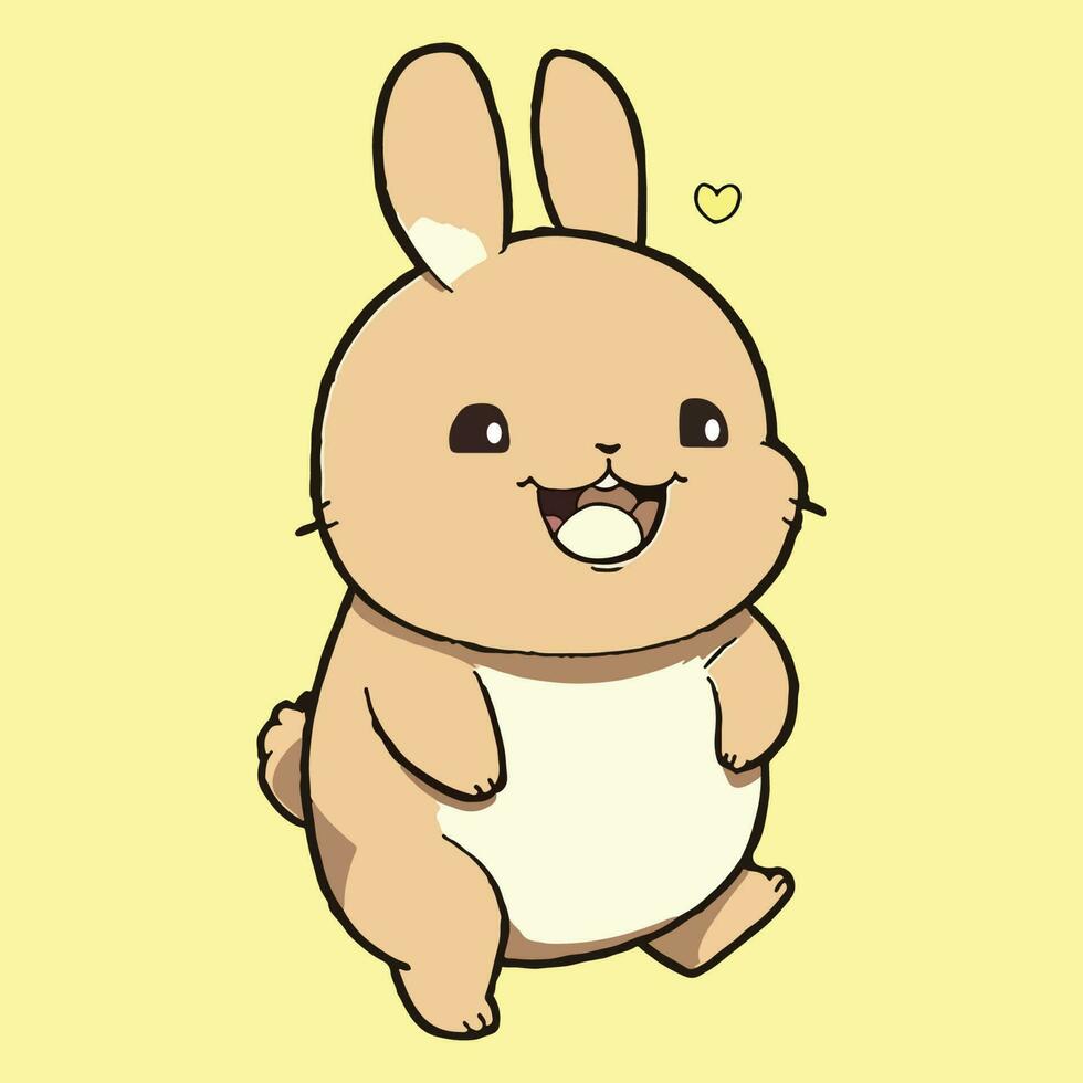 cute rabbit bunny cartoon characters  vector illustration eps 10