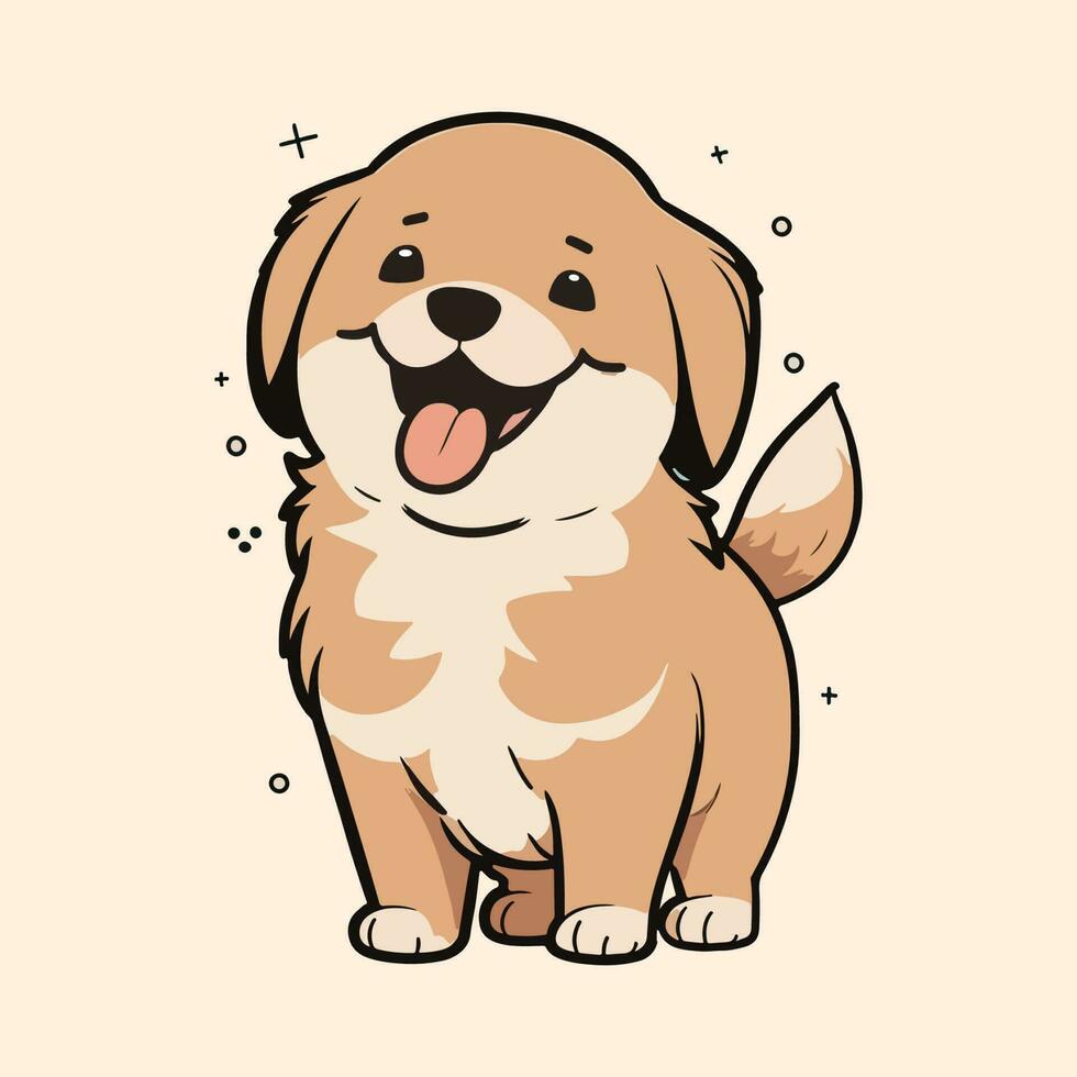 perro dibujos animados personaje linda gracioso vector ilustración eps 10