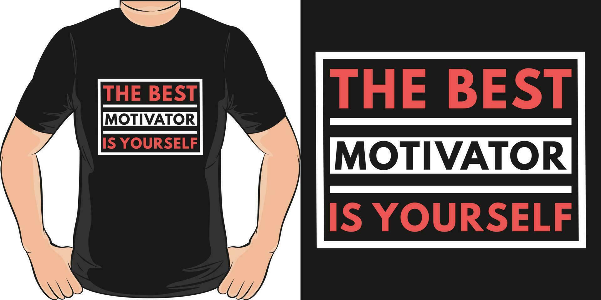 el mejor motivador es tú mismo, motivacional citar camiseta diseño. vector