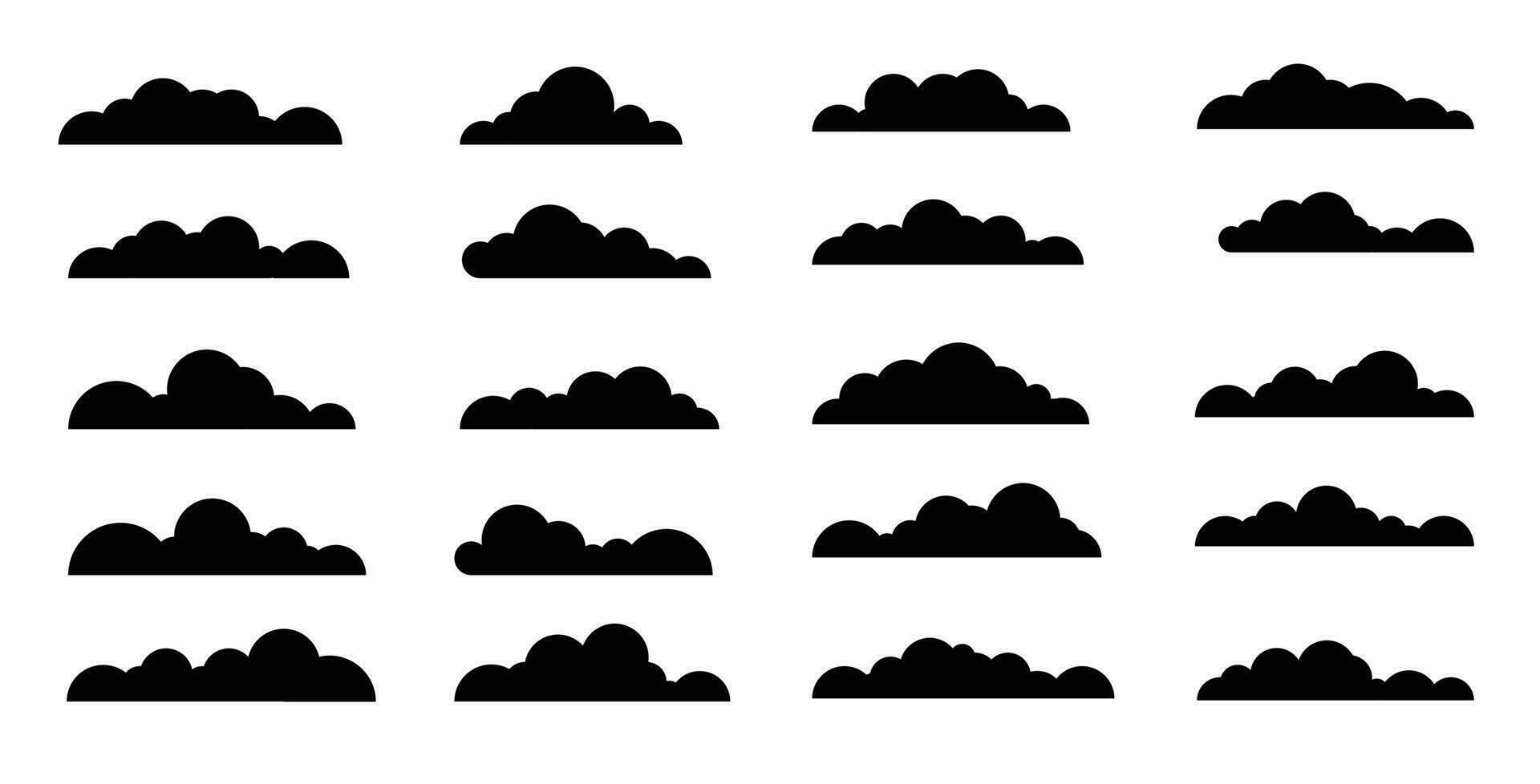 nube silueta ilustración vector