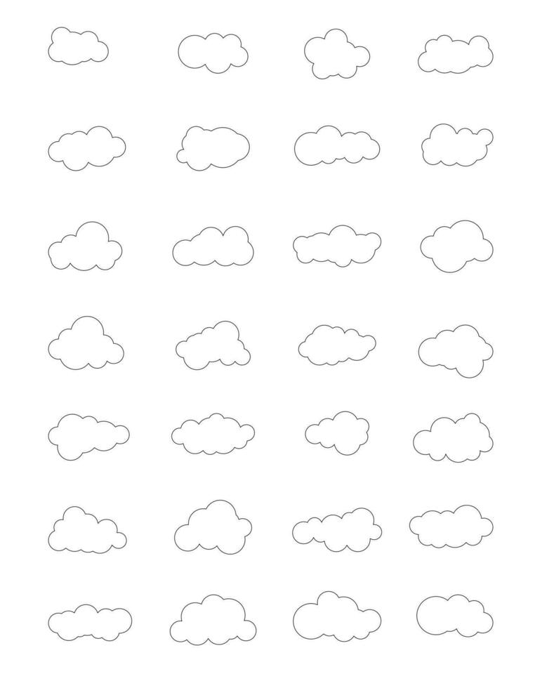 nube contorno ilustración vector